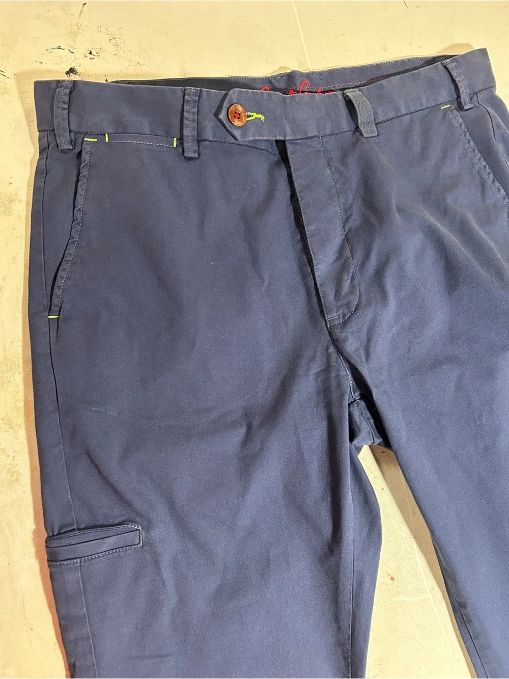 Robert Graham Slim Straight Navy Workstyle Jeans 34